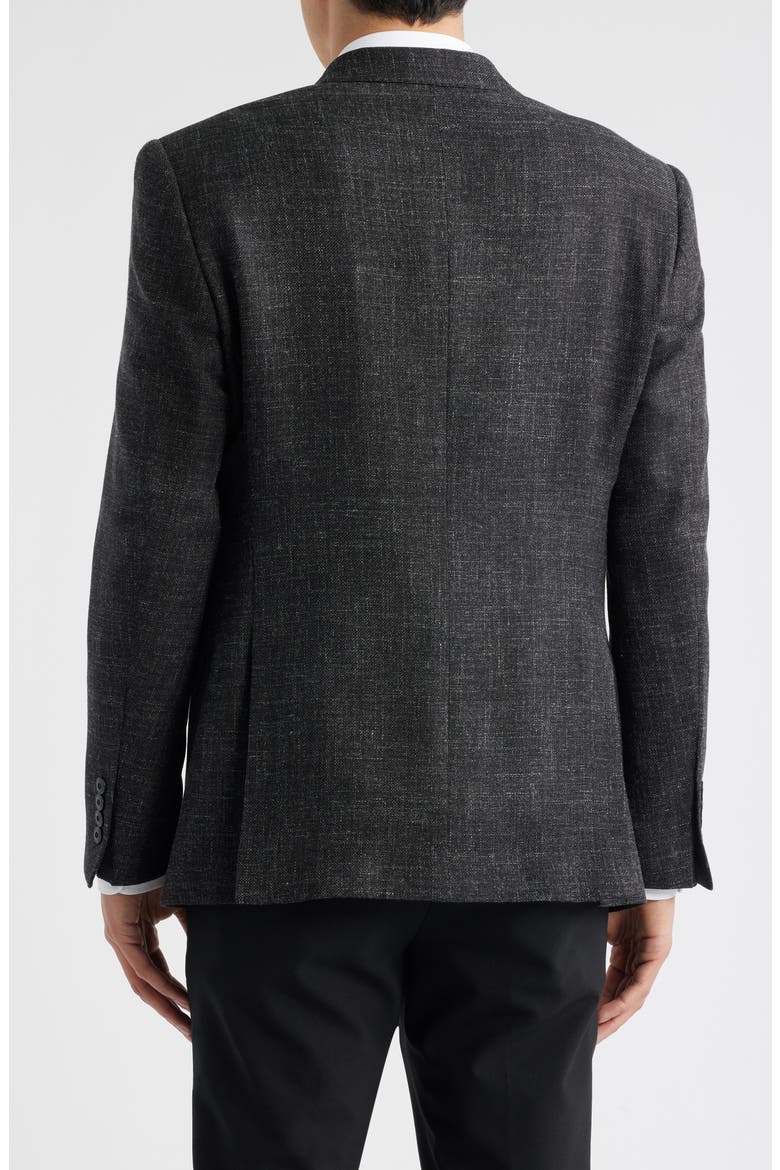 Slub Wool Blend Sport Coat, Alternate, color, BLACK