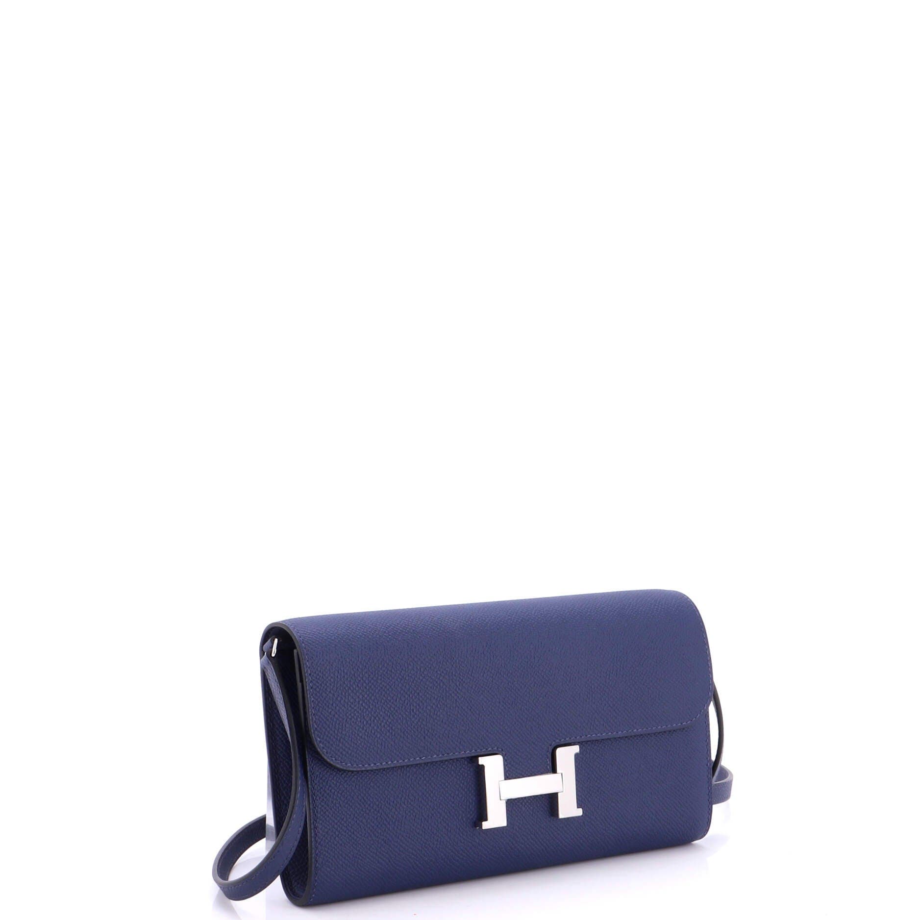 Constance To Go Wallet Epsom, Alternate, color, Bleu Navy