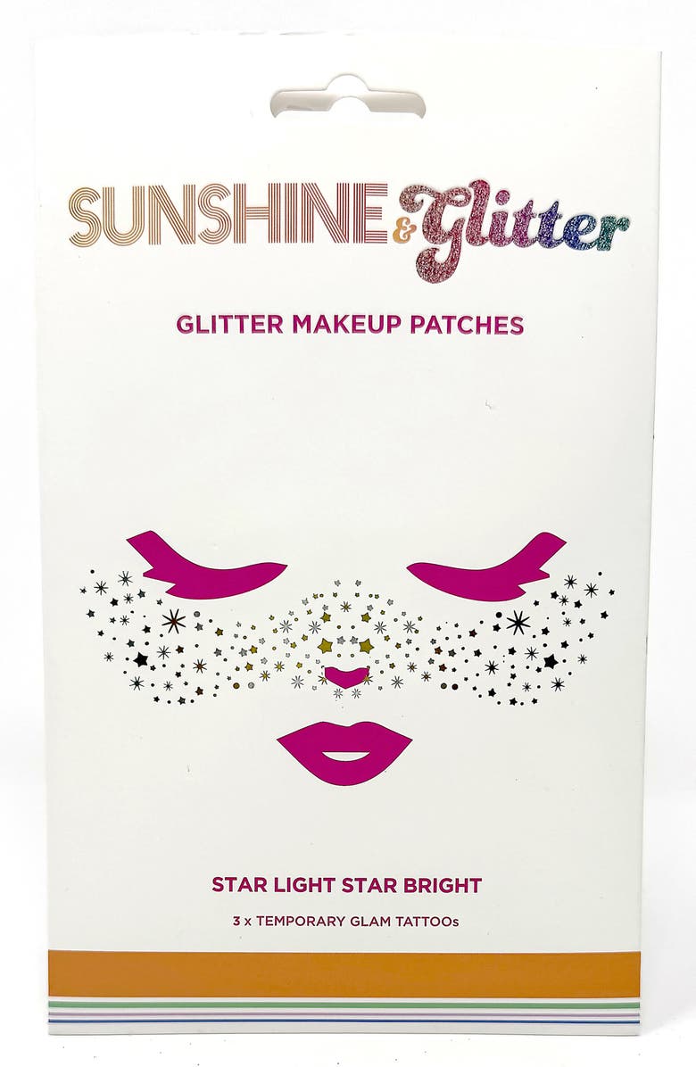 Sunshine 
Glitter Kids
 Star Light Star Bright Temporary Tattoos, Alternate, color, Gold