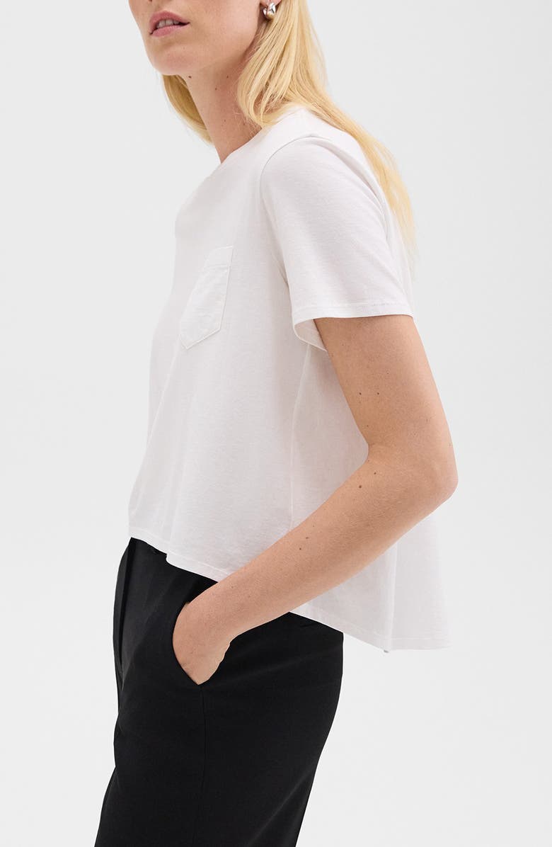 Theory Easy Apex High-Low Pocket T-Shirt, Alternate, color, White