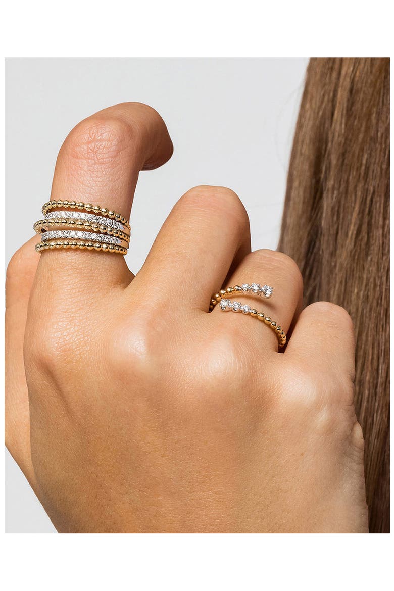 Bujukan Two-Tone 14K Gold & Diamond Bypass Ring, Alternate, color, TWO TONE