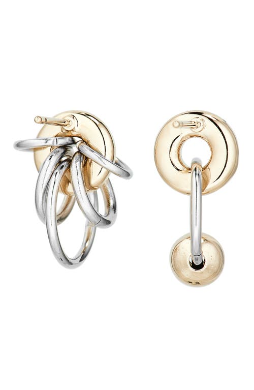 Justine Clenquet Ava Mistmatched Frontal Hoop Earrings In Gold