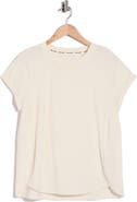 DKNY Roll Sleeve Cotton Blend T-Shirt