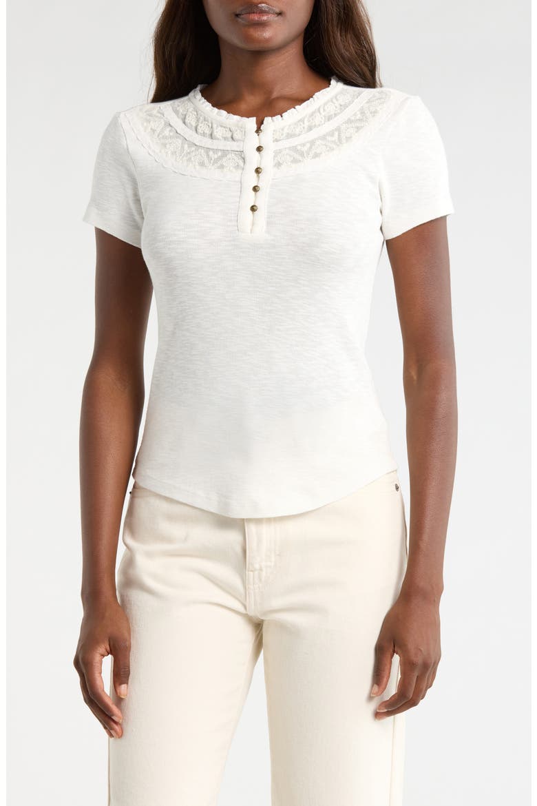 Embroidered Yoke Henley, Main, color, WHISPER WHITE