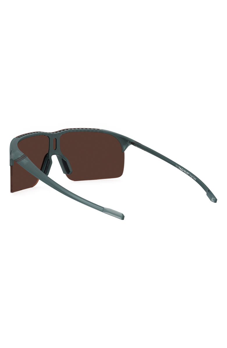 TAG Heuer Vingt Sept 132mm Polarized Mask Sunglasses, Alternate, color, Matte Blue / Brown Polarized