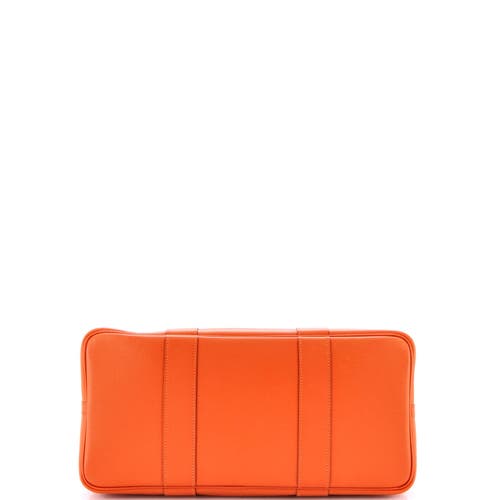 Pre-owned Hermes  Hermes Garden Party Tote Leather 36 In Orange