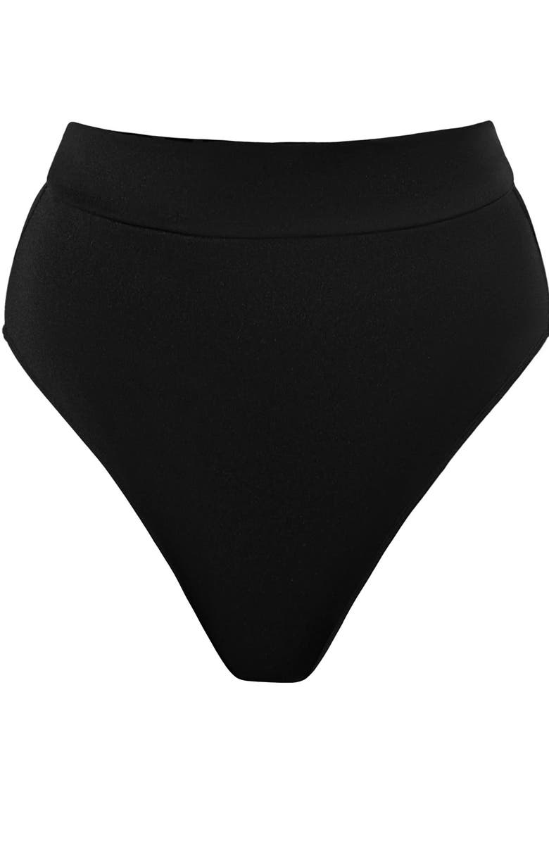 TA3 High Cut Adjustable Smoothing Bikini Bottoms, Alternate, color, Black