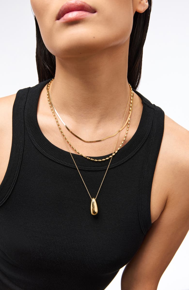 Ana Luisa Soren Teardrop Pendant Necklace, Alternate, color, Gold