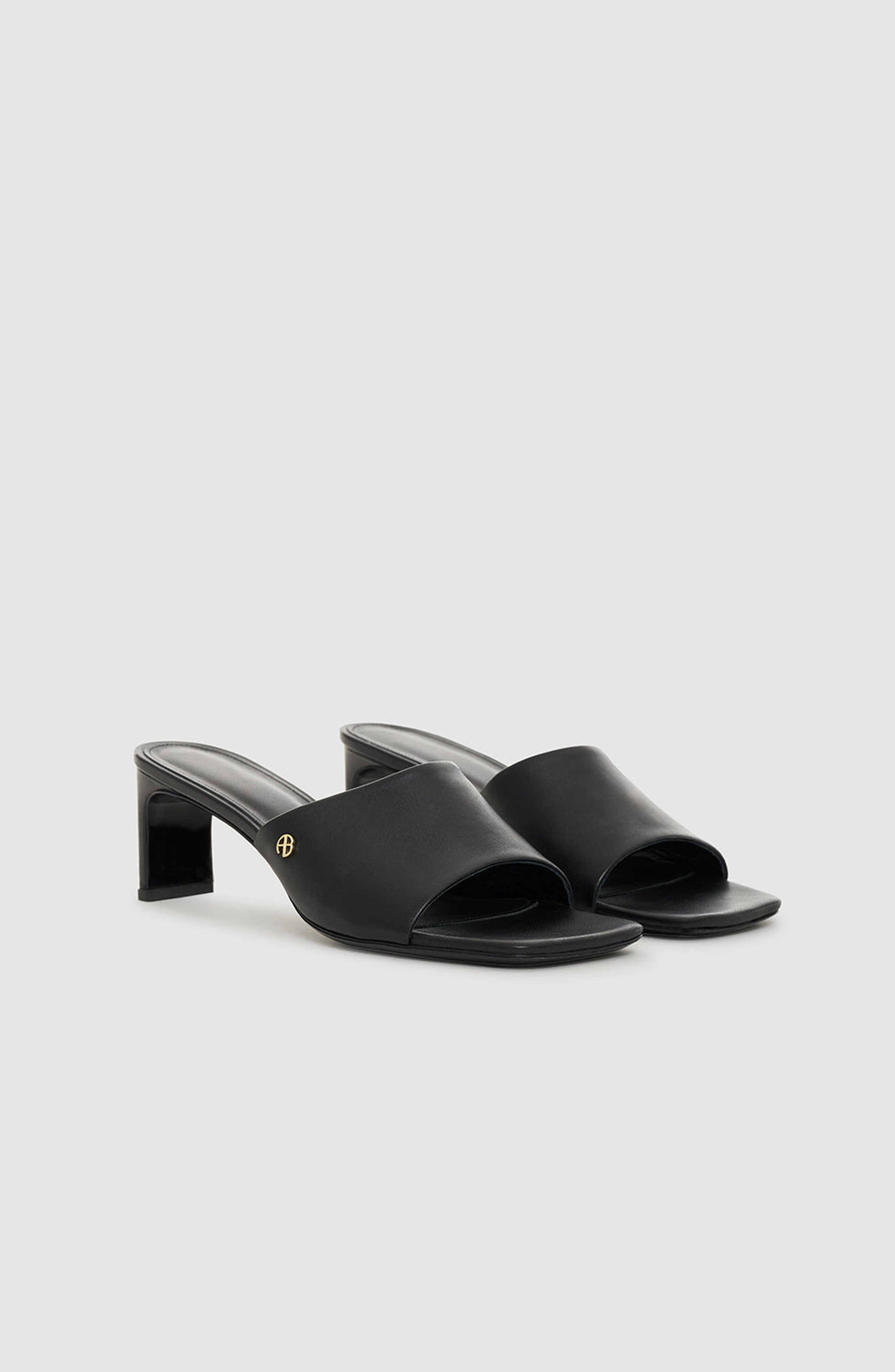 ANINE BING Jayden Mule Sandals, Alternate, color, Black