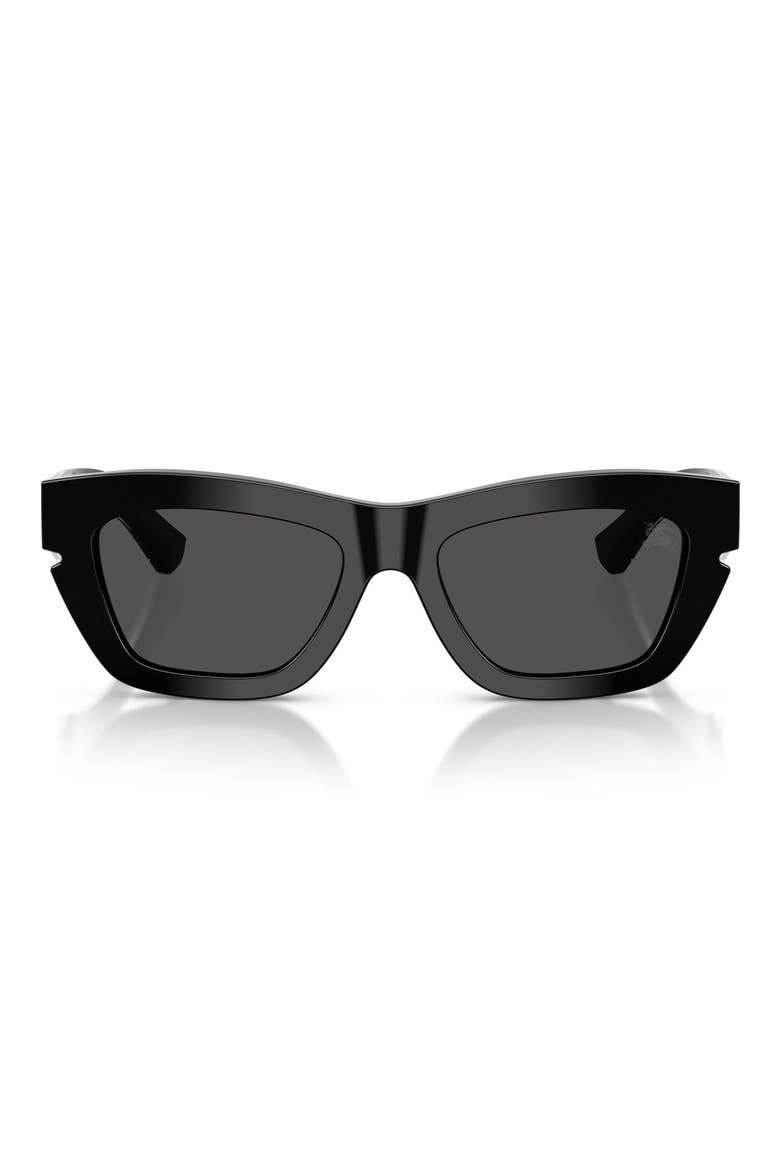 52mm Irregular Sunglasses, Main, color, BLACK