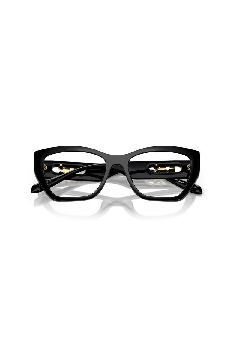 54mm Square optical glasses, Alternate, color, Black