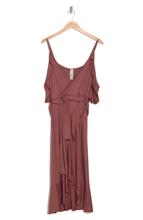 Go Couture Cold-shoulder Wrap Dress