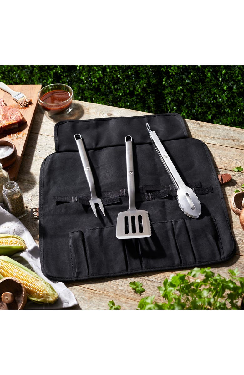 ZWILLING Barbecue 4-Piece Grill Set, Alternate, color, Black/ Silver