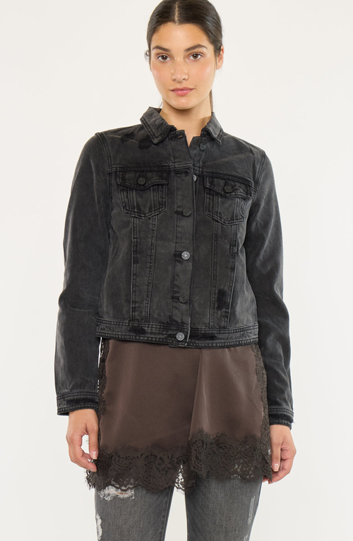 Kancan Henney Classic Trucker Jacket In Black