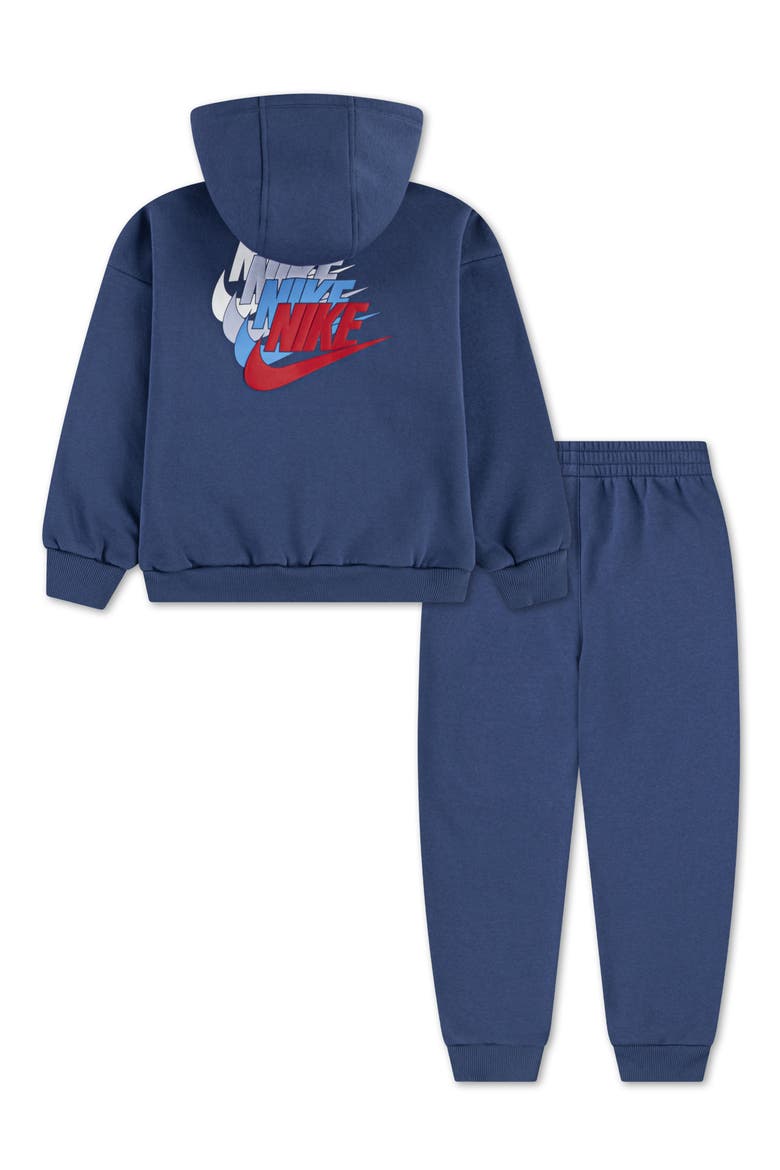 Kids' Graphic Fleece Pullover Hoodie & Pants Set, Alternate, color, MYSTIC NAVY