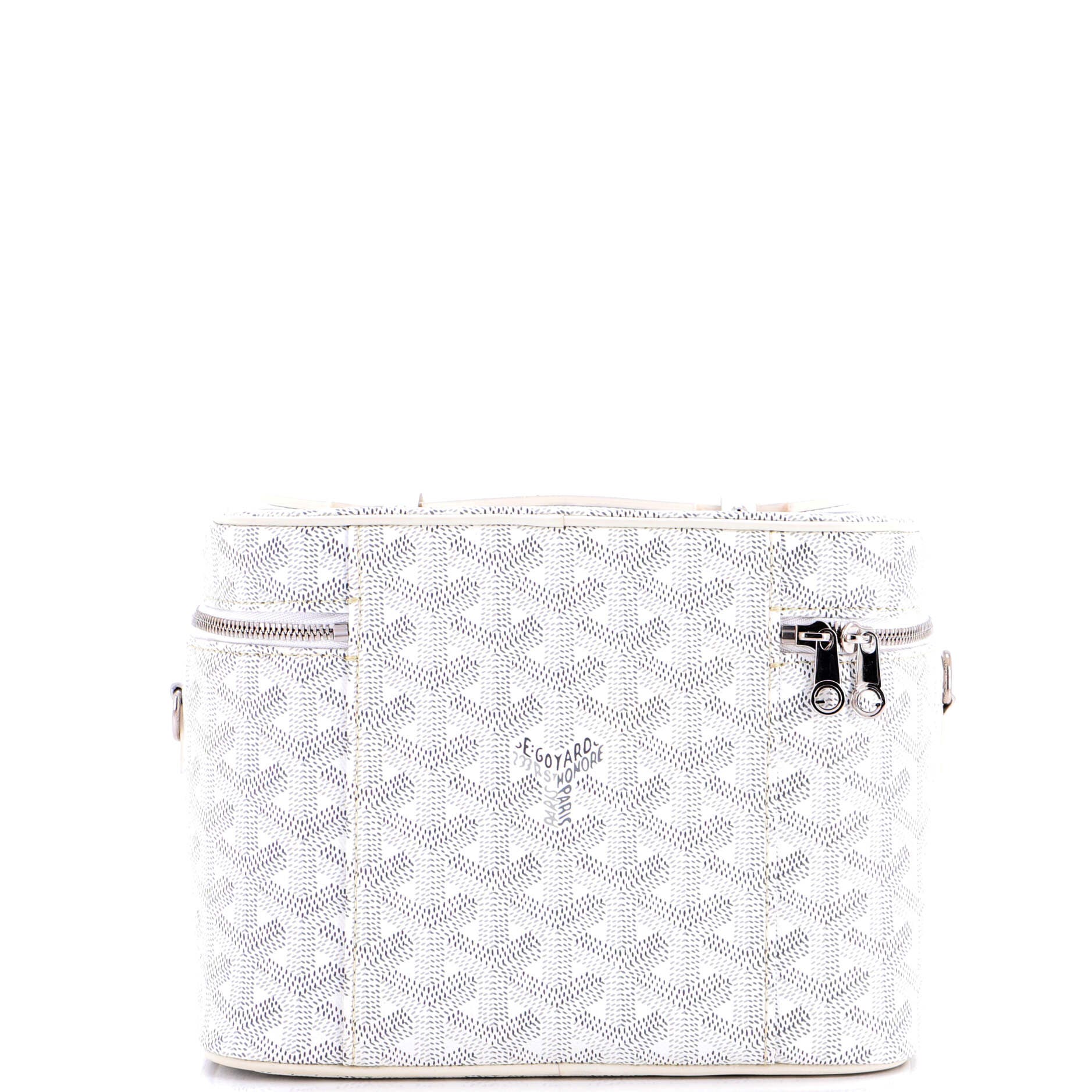 Pre-Owned Goyard Muse Vanity Case Coated Canvas, Alternate, color, White