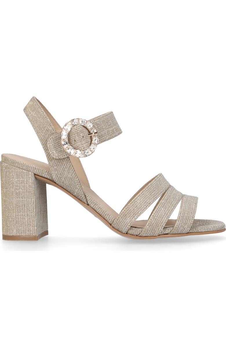 MASCARO Block Heel Glitzy Buckle Sandal, Alternate, color, Metallic Gold