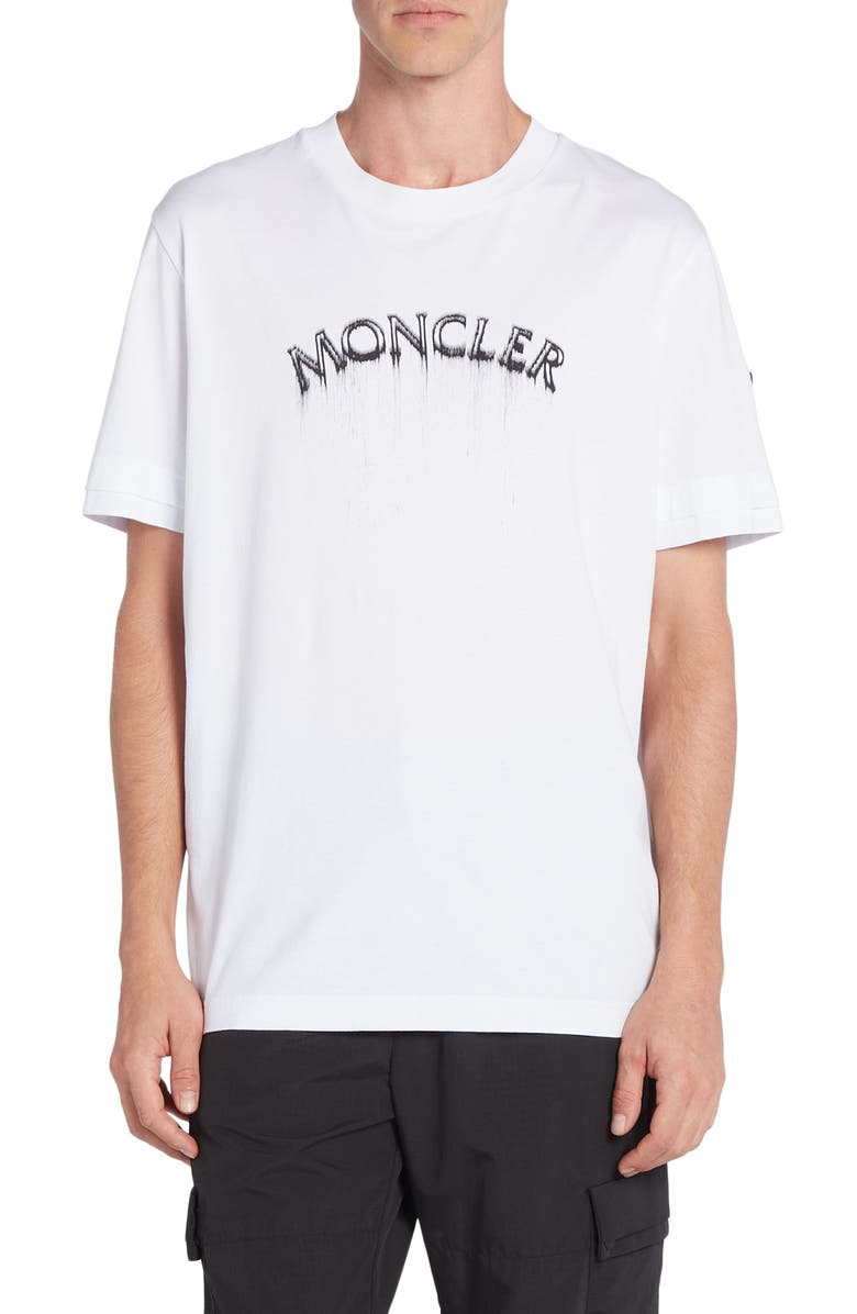 Moncler Logo Cotton Graphic T-Shirt, Main, color, 