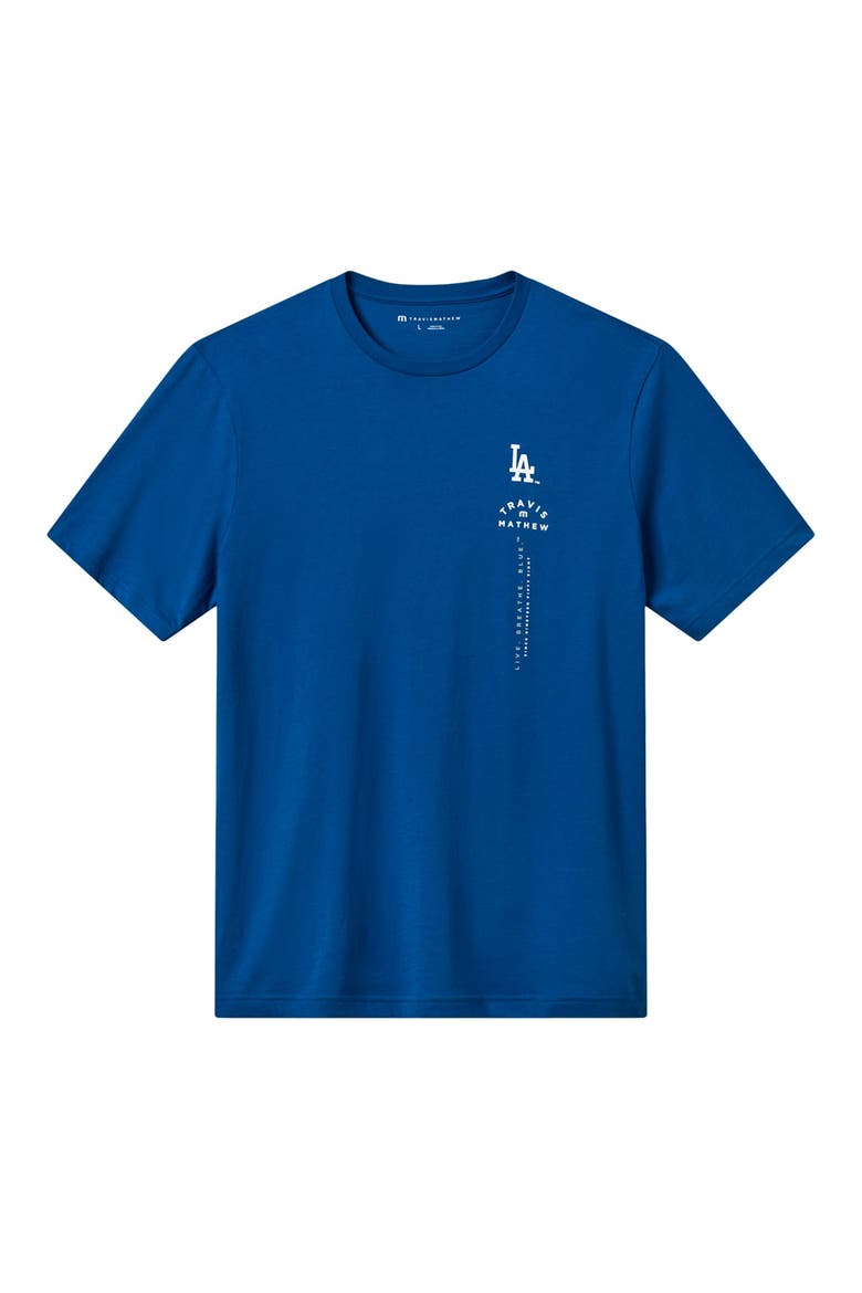 Men's TravisMathew  Royal Los Angeles Dodgers Base Hit Bliss T-Shirt, Alternate, color, Royal