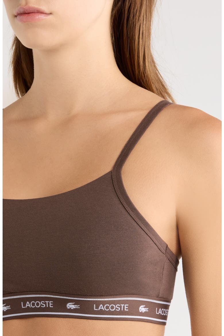 Stretch Cotton Bralette, Alternate, color, GRUME