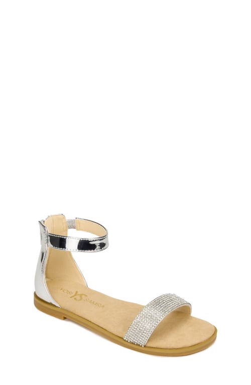 Yosi Samra Kids' Miss Cambelle Ankle Strap Sandal In Silver
