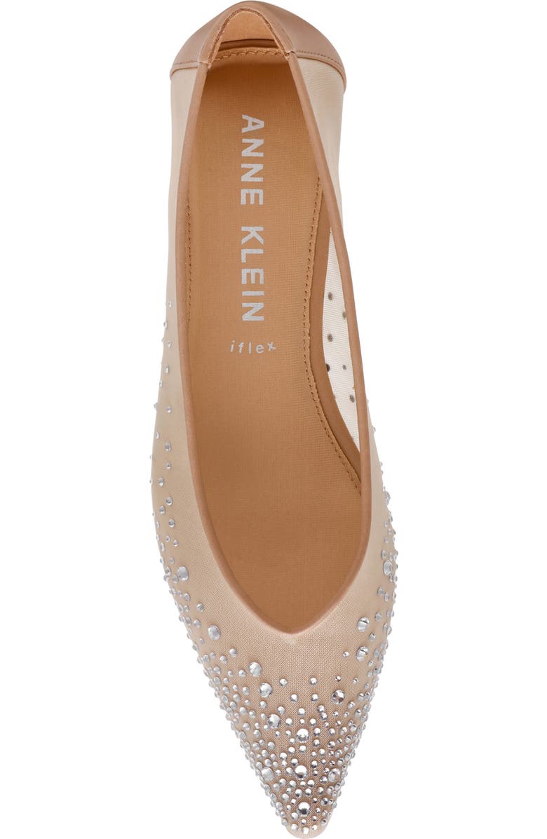 Anne Klein Carlisle Pointed Toe Pump, Alternate, color, Beige Crystal