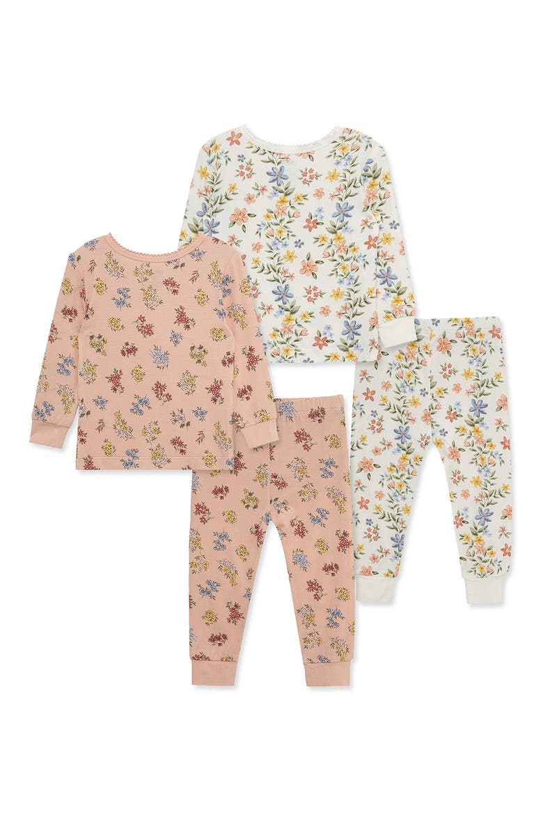 Kids' 4-Piece Pajama Set, Alternate, color, FLORAL