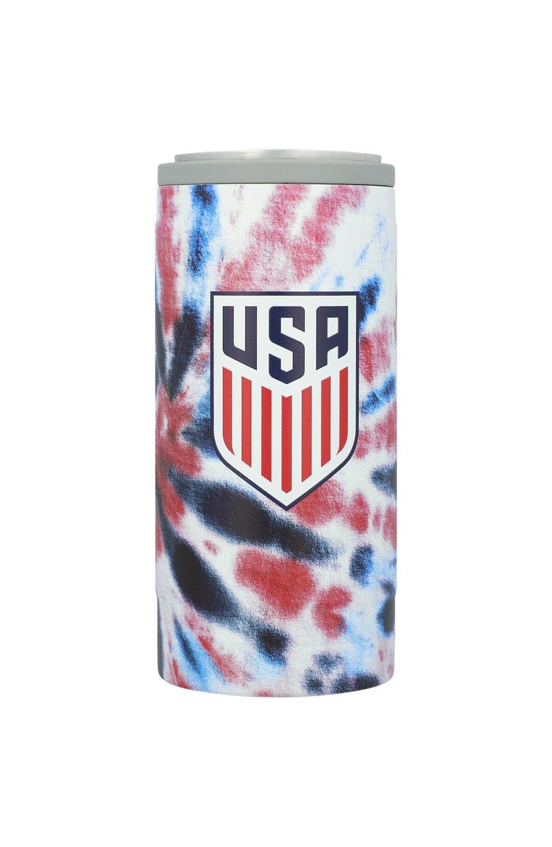 LOGO BRANDS USMNT 12oz. Tie Dye Slim Can Cooler, Main, color, 