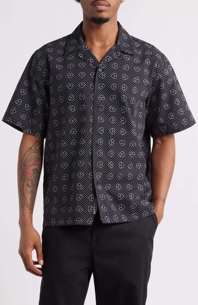 Carhartt Work In Progress Furoshiki Camp Shirt, Main, color, Furoshiki Print Black