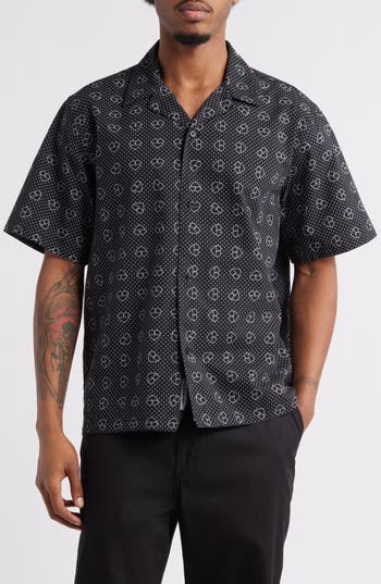 Carhartt Work In Progress Furoshiki Camp Shirt In Black
