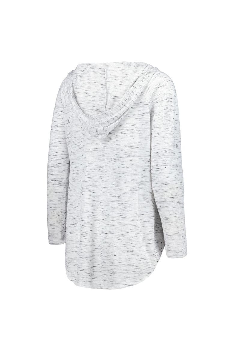Women's Pressbox Gray Texas Tech Red Raiders Space Dye Lace-Up V-Neck Raglan Long Sleeve T-Shirt, Alternate, color, Gray