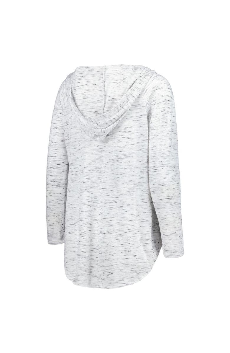 PRESSBOX Women's Pressbox Gray Texas Tech Red Raiders Space Dye Lace-Up V-Neck Raglan Long Sleeve T-Shirt, Alternate, color, 