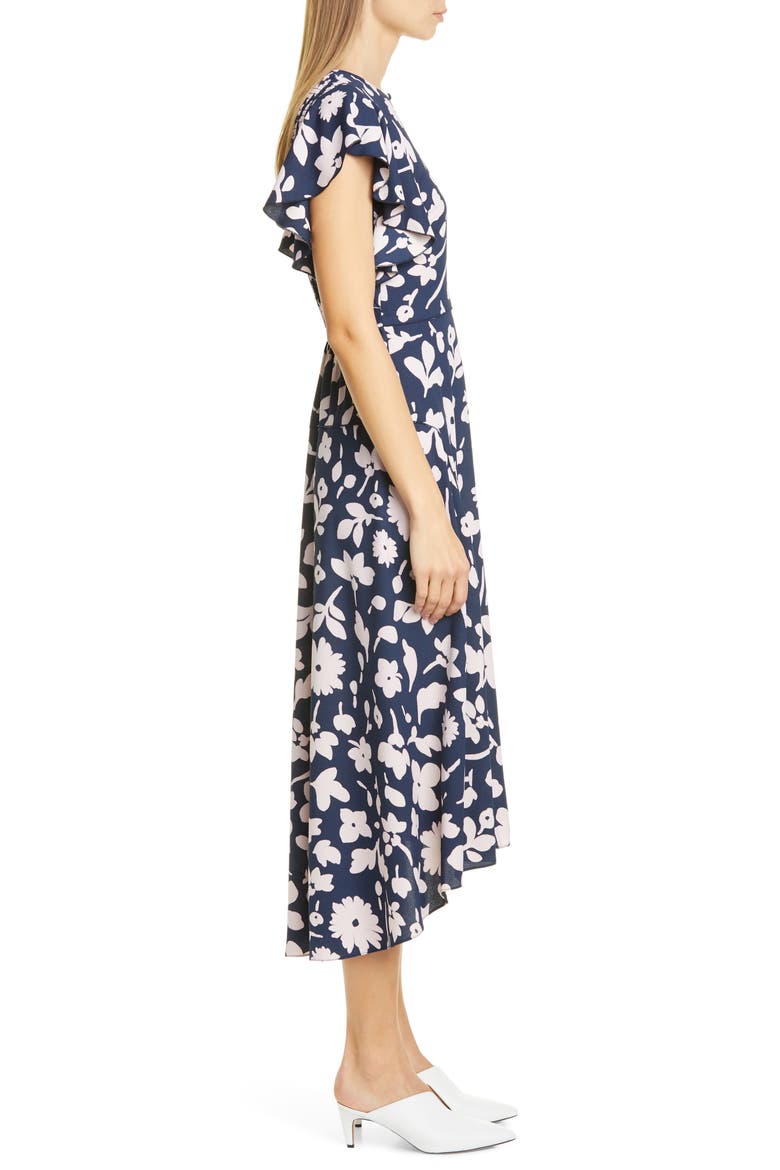 splash midi dress, Alternate, color, PARISIAN NAVY