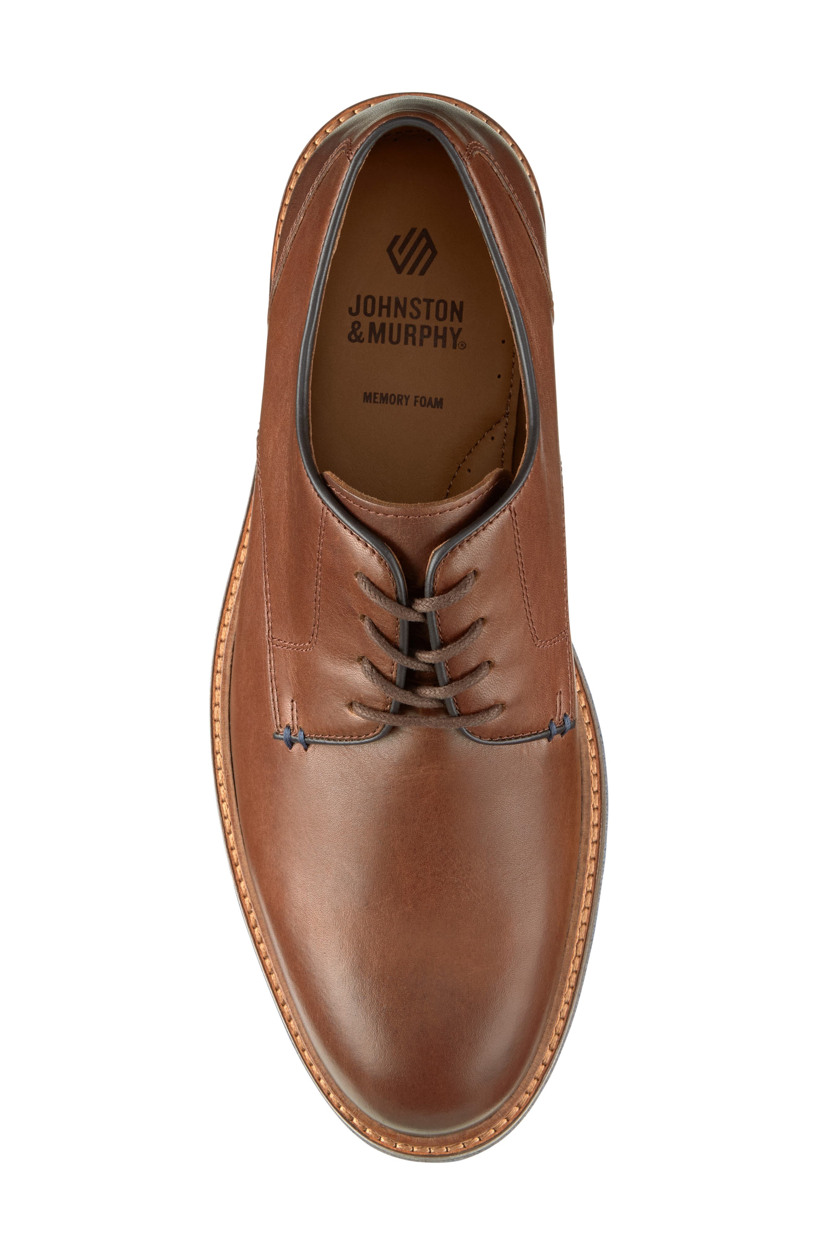 Calder Plain Toe Derby, Alternate, color, MAHOGANY FULL GRAIN