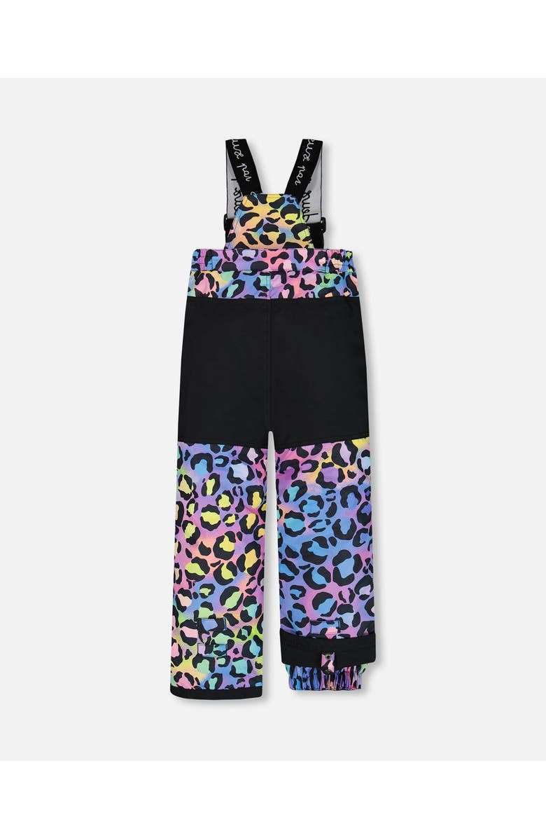 Deux par Deux Girl's Two Piece Snowsuit Printed Rainbow Leopard, Alternate, color,