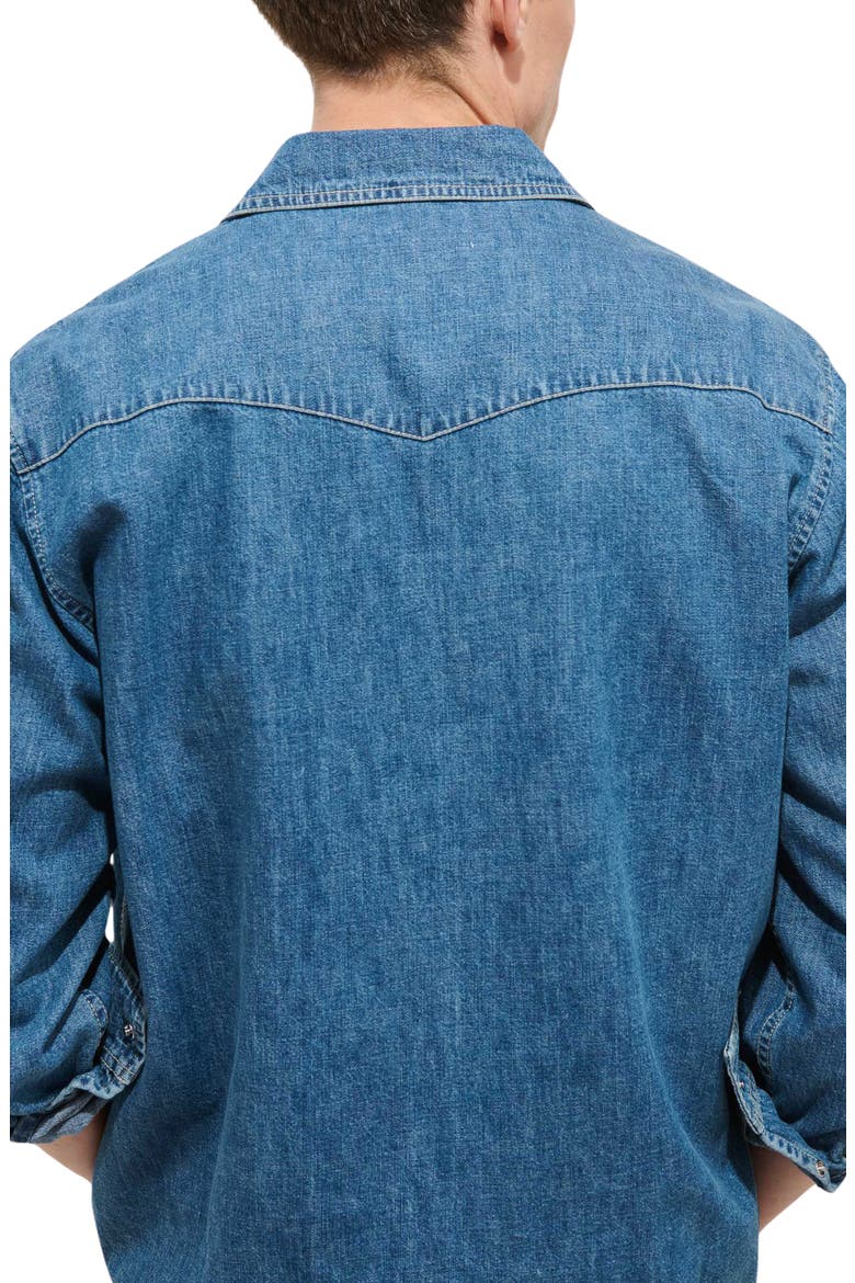 Jackson Denim Western Snap-Up Shirt, Alternate, color, VINTAGE WASH
