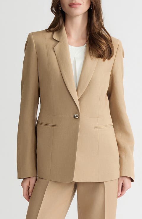 Linen Blend Jacket (Petite)