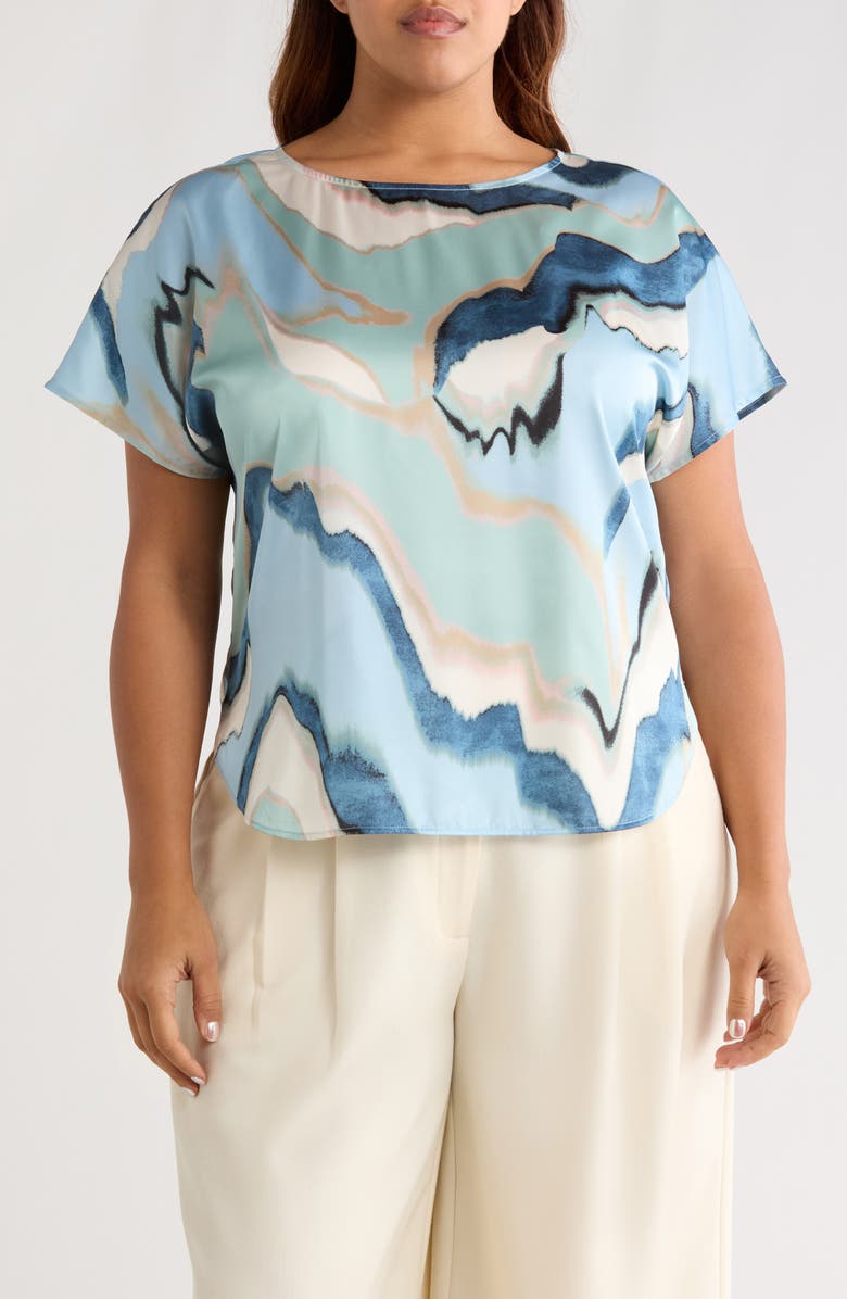 Anne Klein Print Dolman Top, Main, color, 