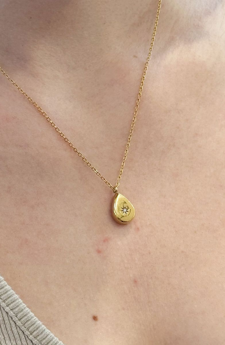 Little Sky Stone Hayley Teardrop Necklace, Alternate, color, Gold