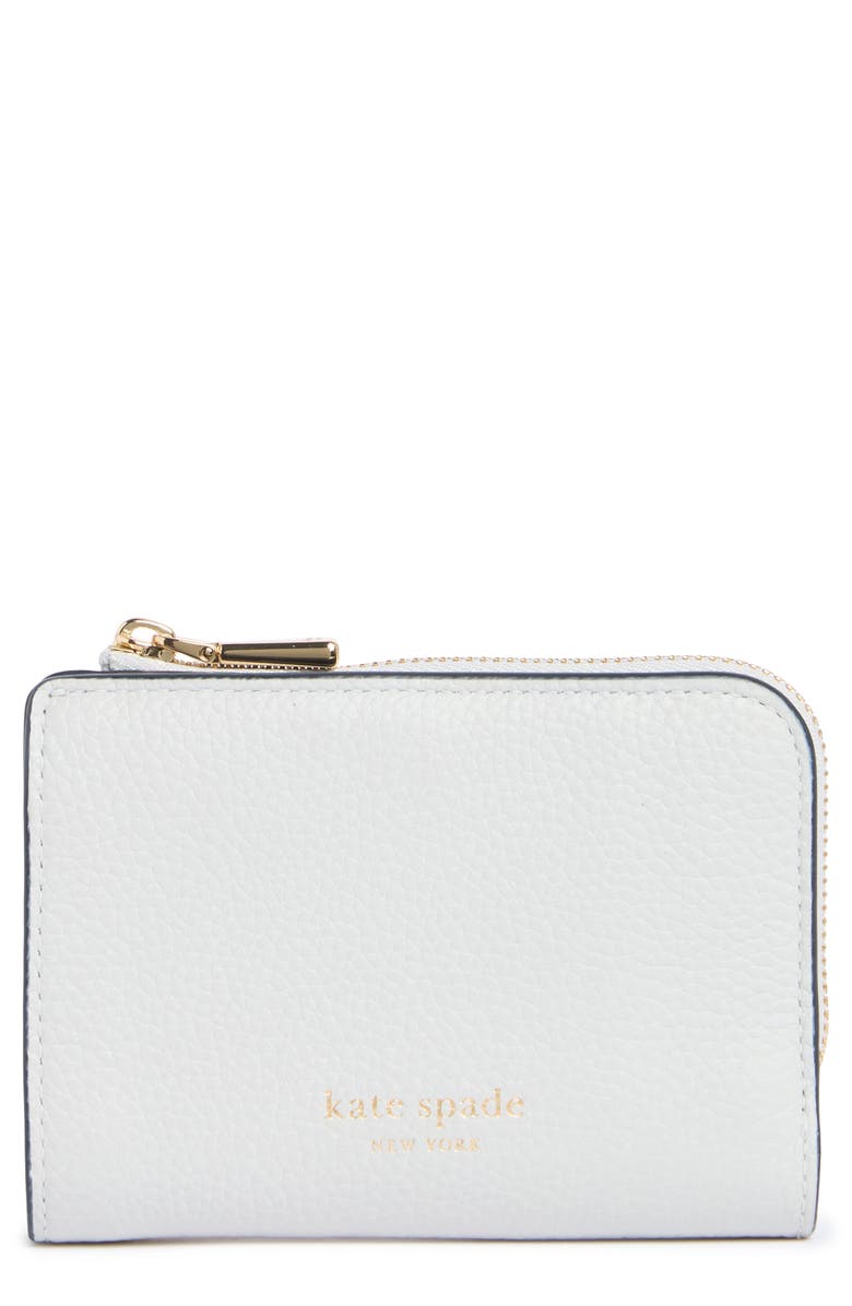 Kate Spade New York ava colorblock pebbled leather zip bifold wallet, Main, color, Stone Path Multi
