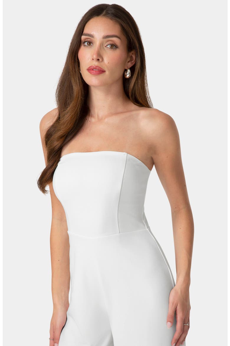 Strapless A-Line Jumpsuit, Alternate, color, IVORY