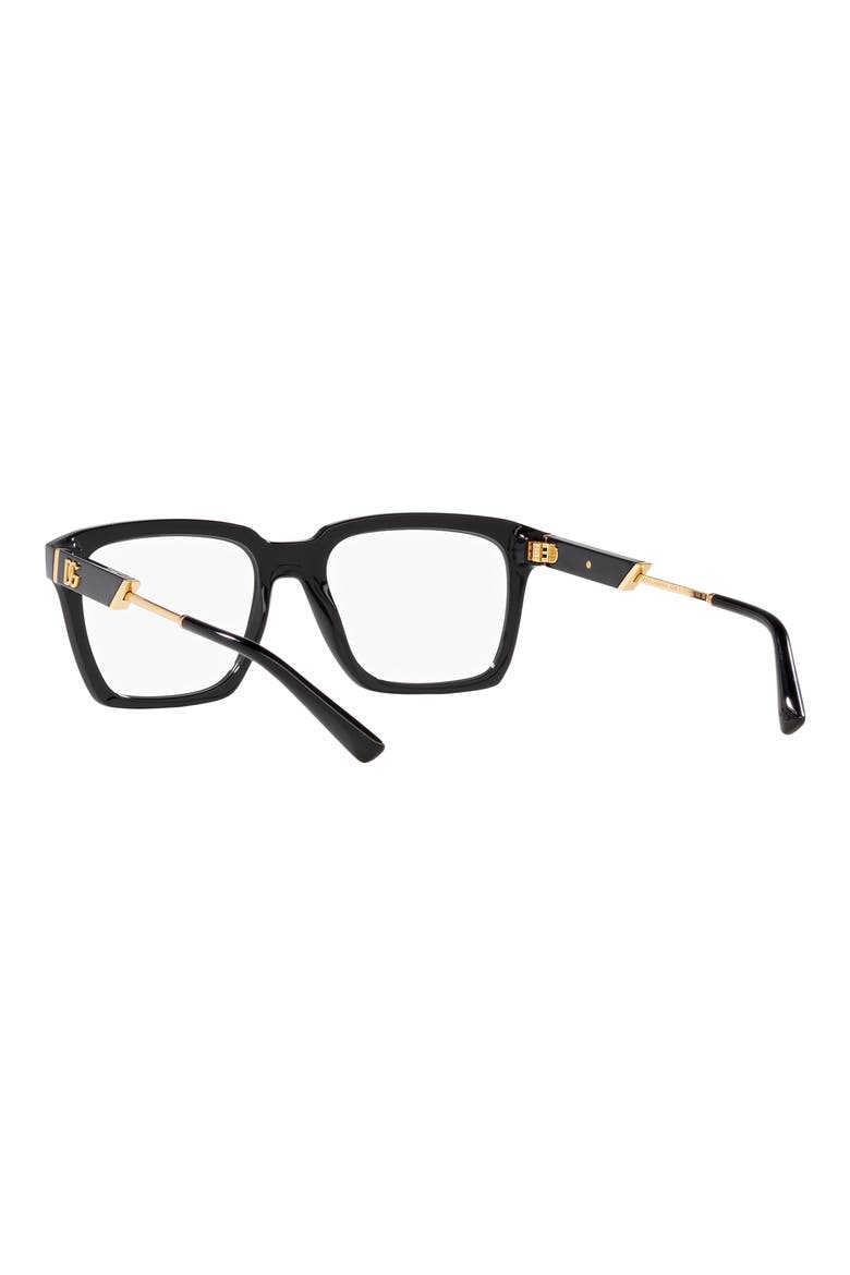 54mm Square Optical Glasses, Alternate, color, BLACK
