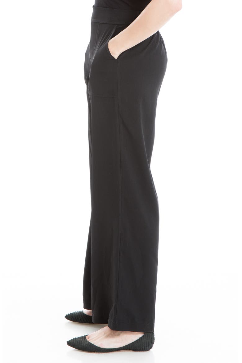 Twill Easy Wide Leg Trouser, Alternate, color, BLACK