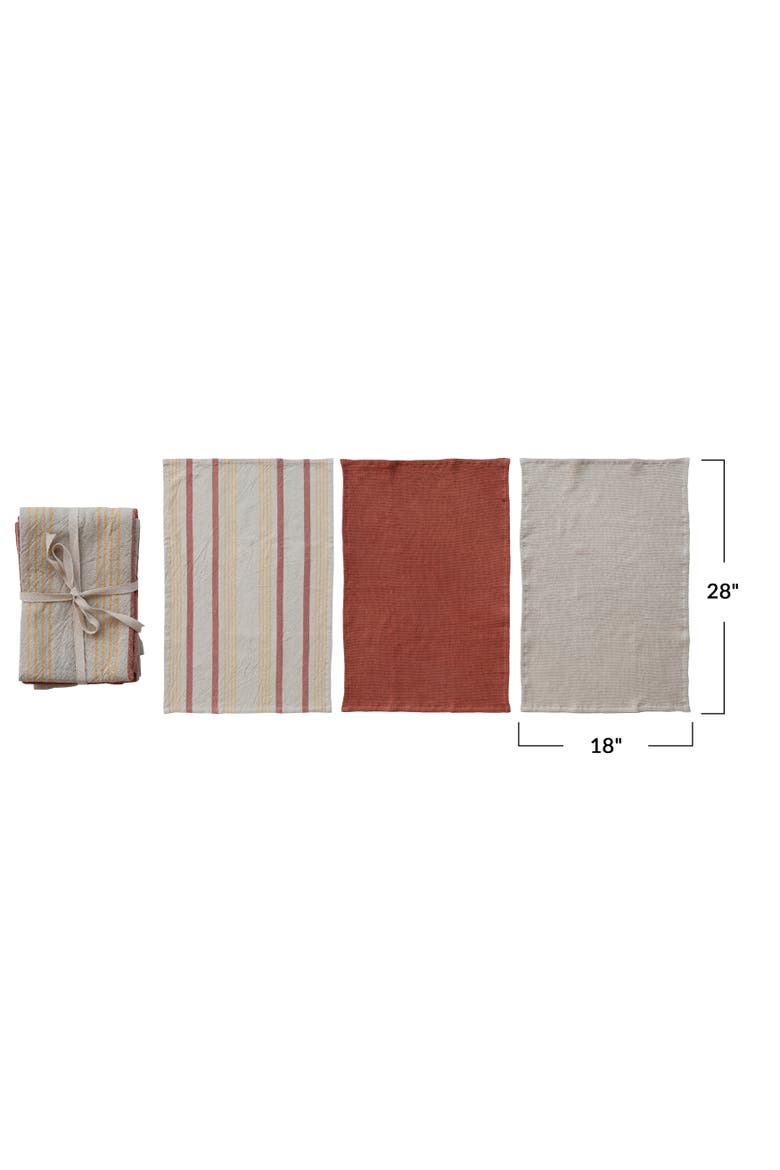 Artisan Woven Cotton Tea Towels, Set of 3, Alternate, color, Multicolor