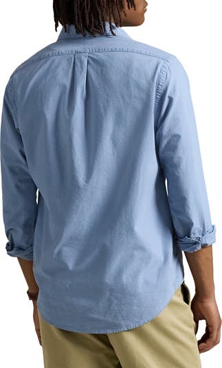 Classic Fit Garment Dyed Cotton Button-Down Oxford Shirt