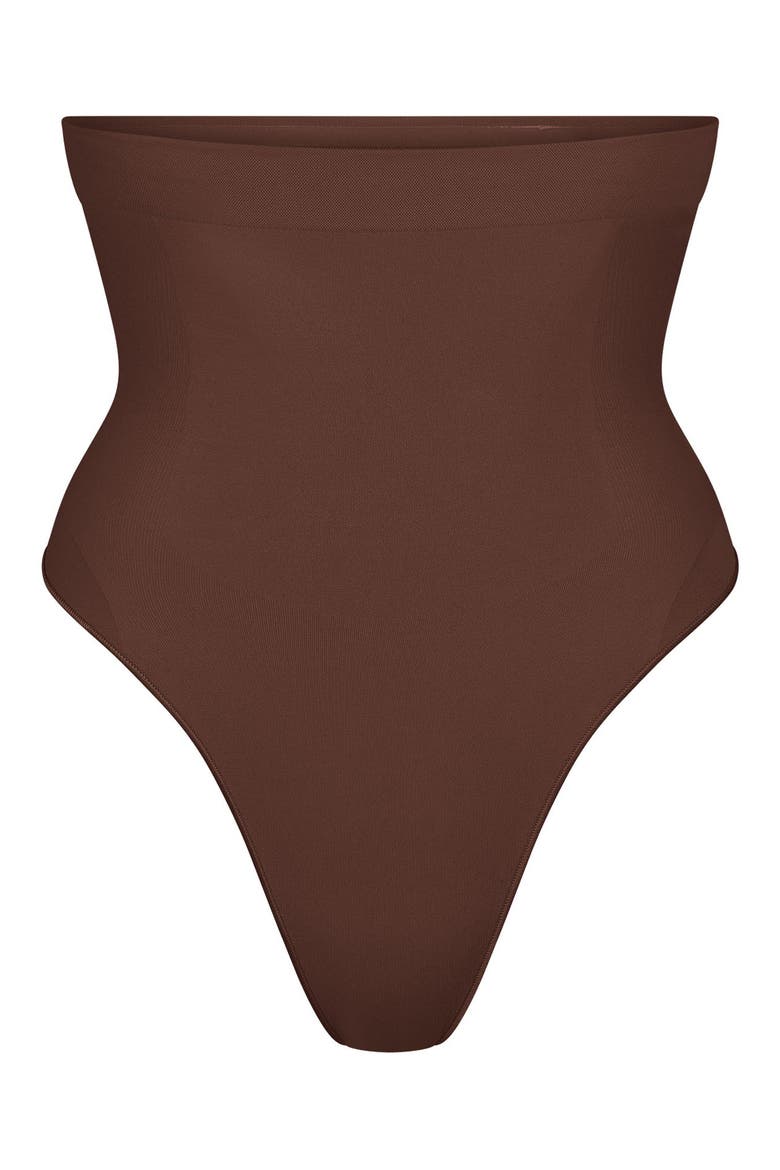Seamless Sculpt High Waist Thong, Alternate, color, COCOA