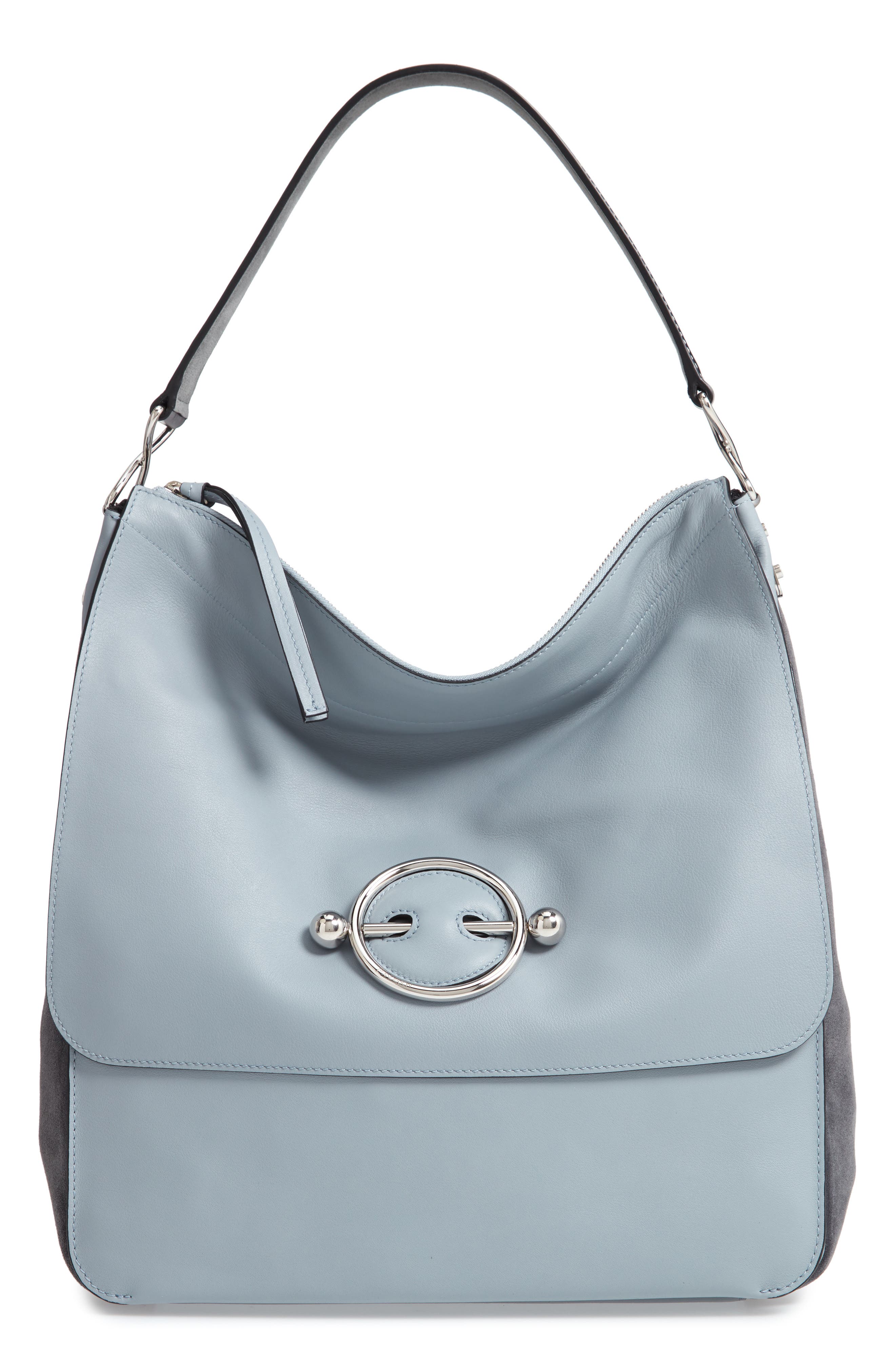 JW Anderson Disc Leather Hobo Bag, Main, color, 