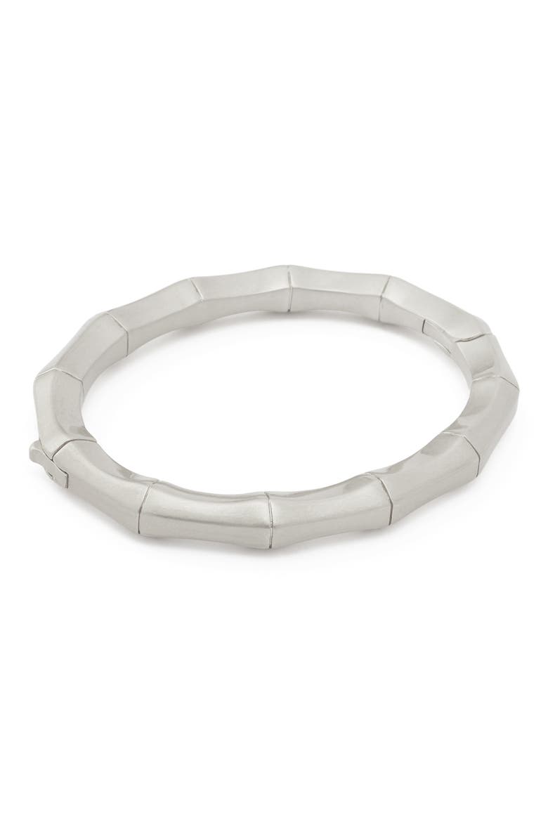 Angular Hinged Bangle, Alternate, color, WARM SILVER