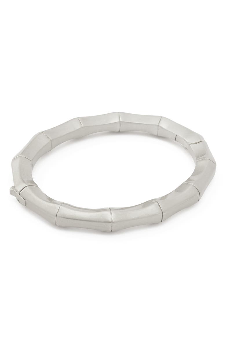 AllSaints Angular Hinged Bangle, Alternate, color, Warm Silver