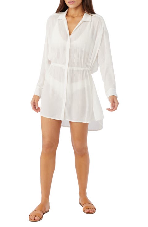 Cami Long Sleeve Cover-Up Shirtdress